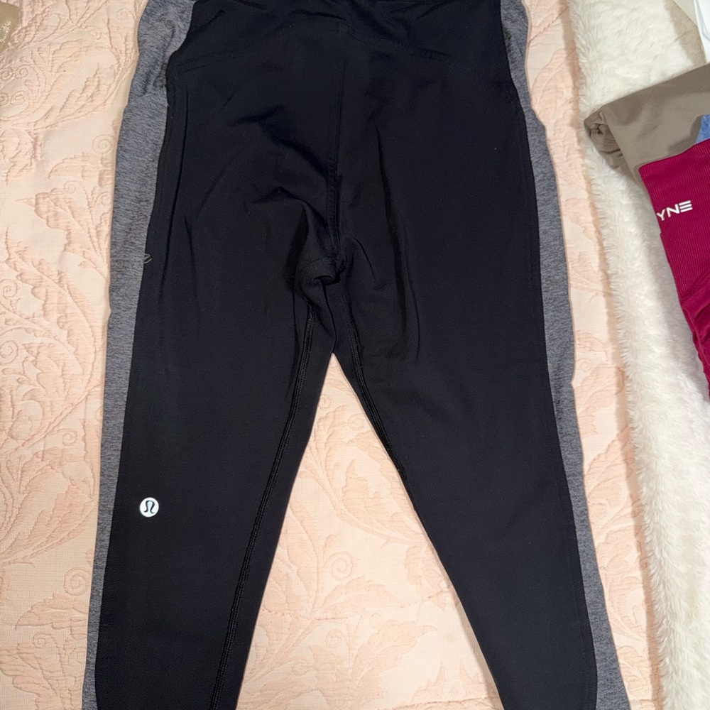 lululemon athletica Kids Black and Charcoal Leggings